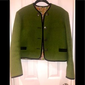 Vintage Austrian boiled wool jacket brand tag is missing